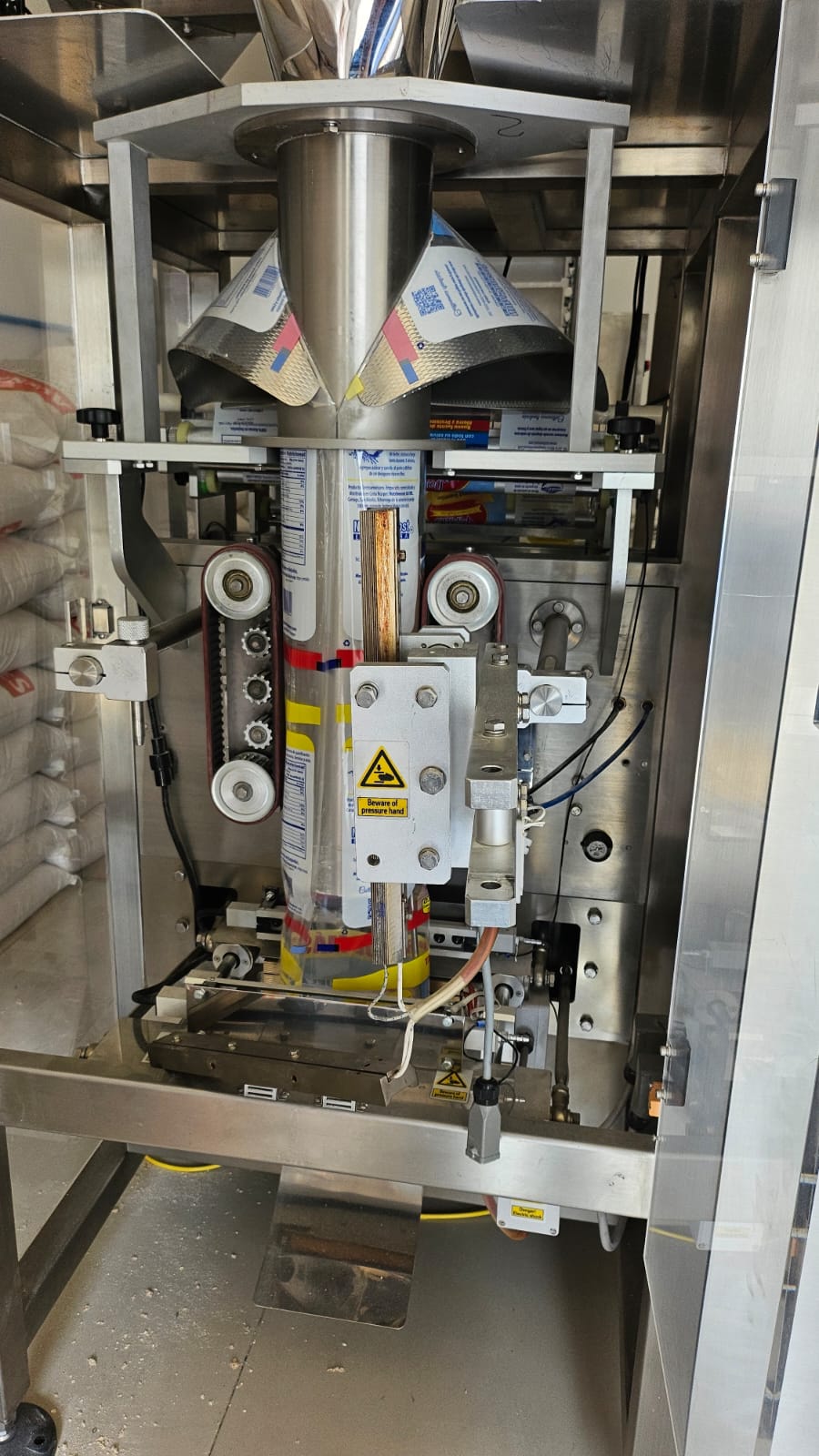 Mantenimiento de máquina empacadora vertical formadora y selladora de bolsas